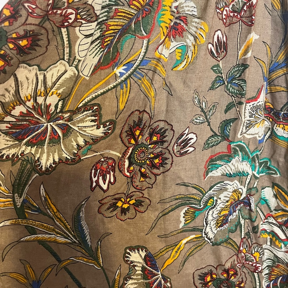 NWT Banana Republic Linen Floral Midi Dress - Picture 5 of 7